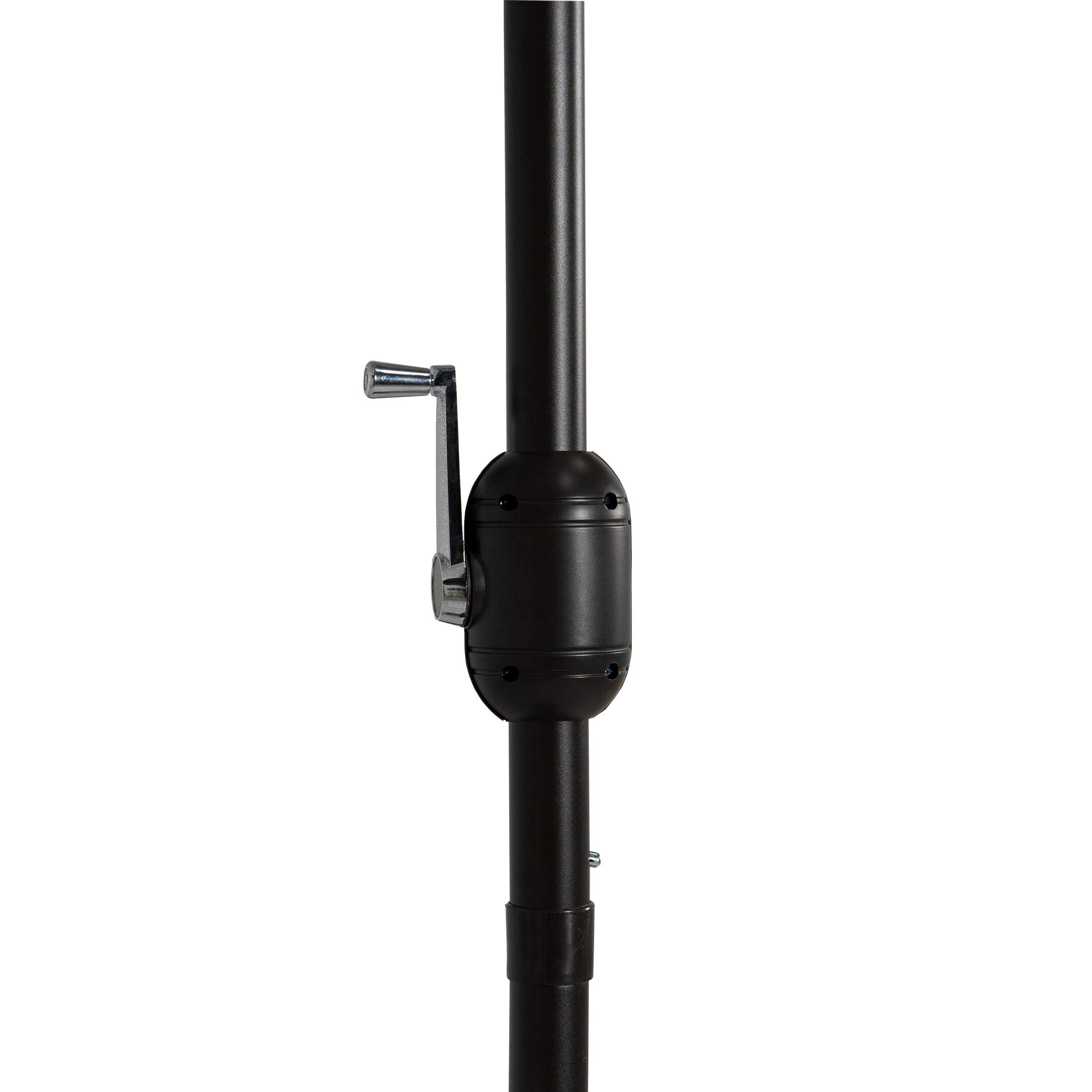 Lanai 9 ft. Aluminum Half Market Crank Lift Patio Umbrella
