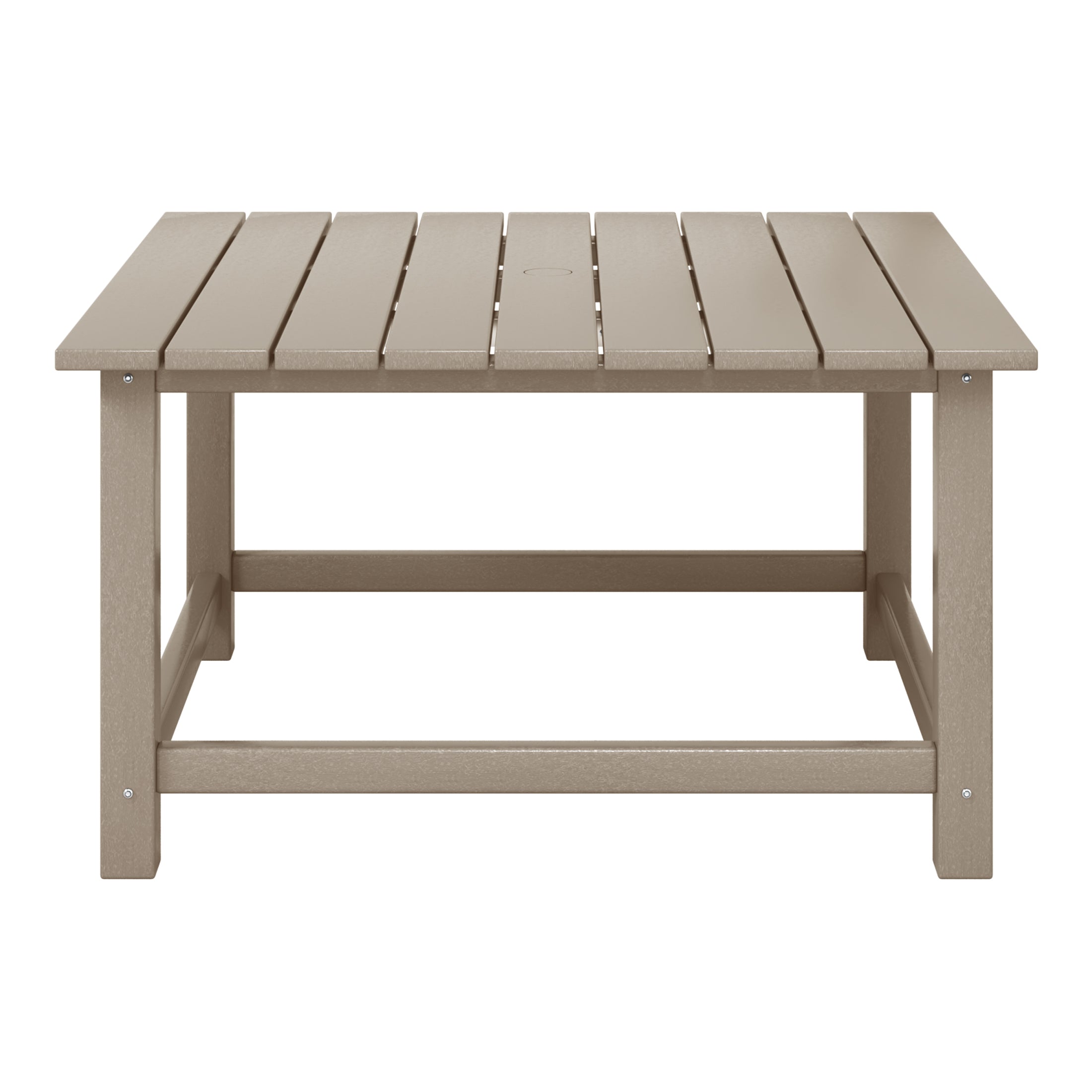 Malibu Low Outdoor HDPE Square Patio Coffee Table