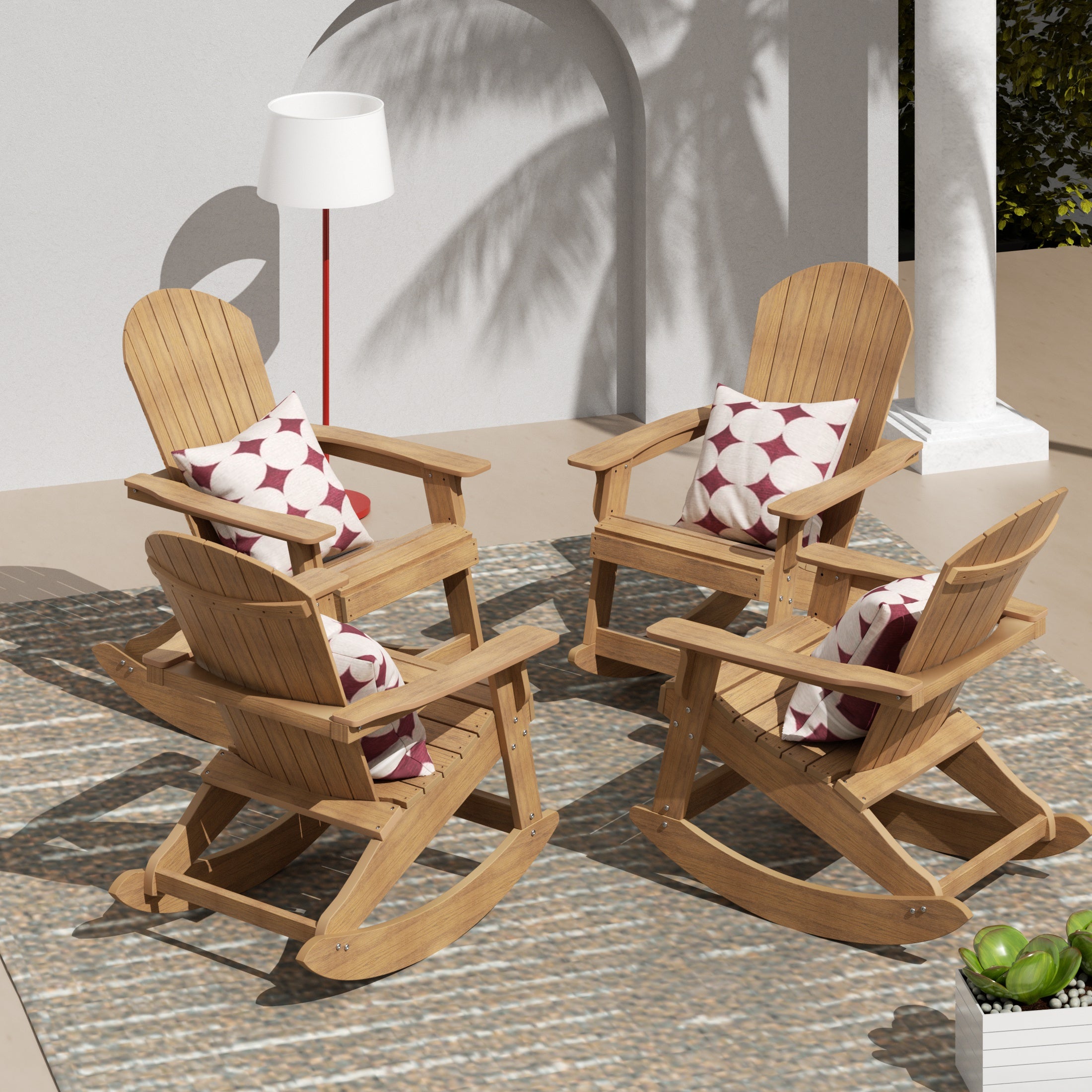 Tuscany Outdoor Rocking Adirondack Chair (Set of 4)