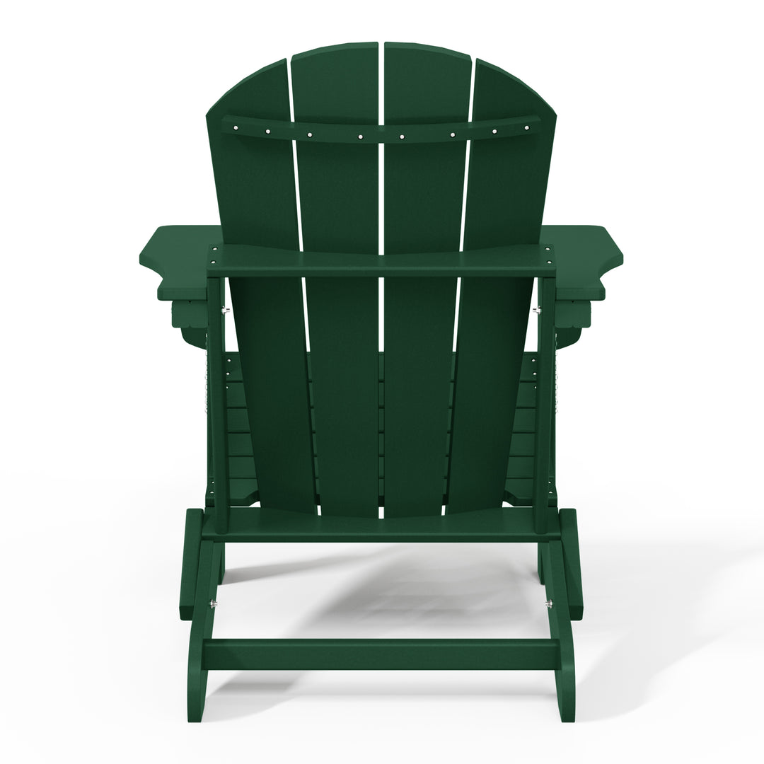 Malibu HDPE Outdoor Patio Folding Poly Adirondack Chair
