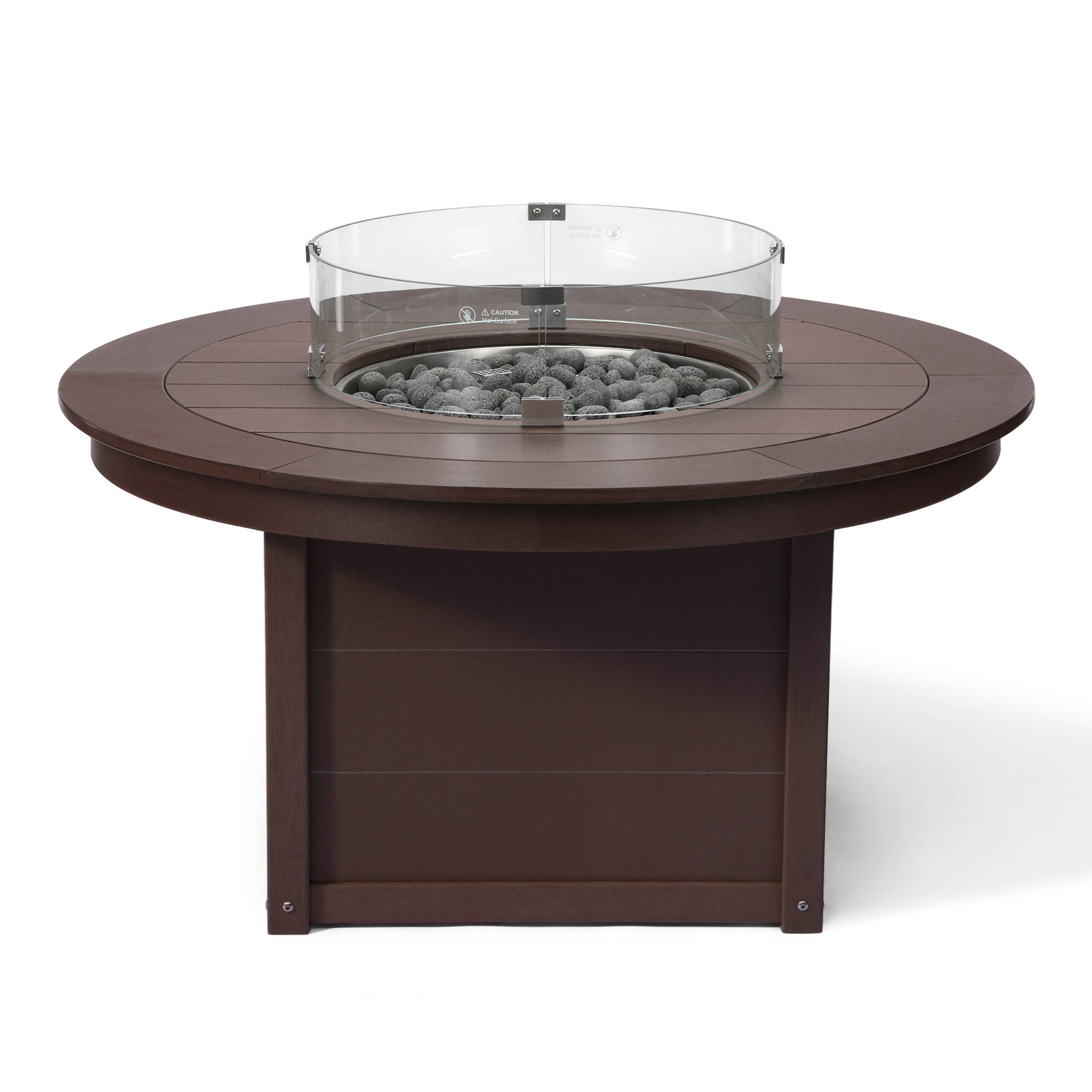 Helios 47" Modern Outdoor 55,000 BTU Patio Propane Round Fire Pit Table
