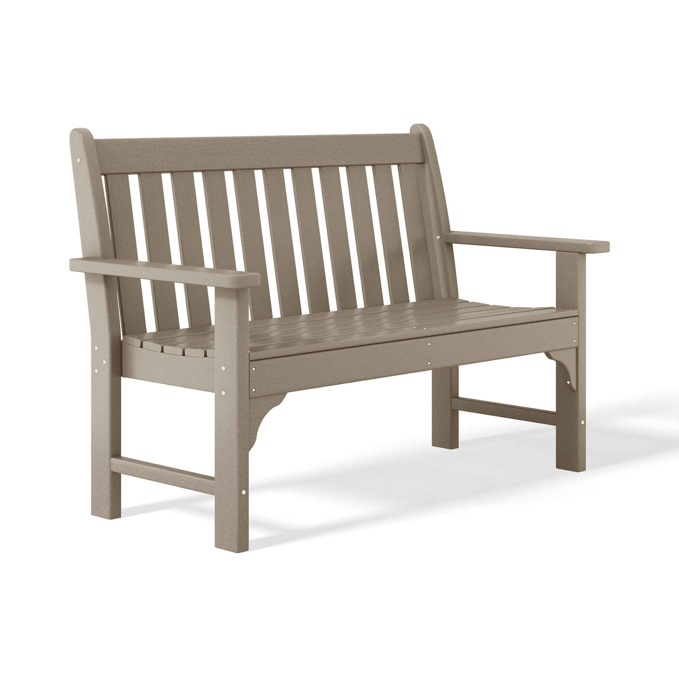 Malibu Outdoor 2-Person All-Weather HDPE Front Porch Garden Bench