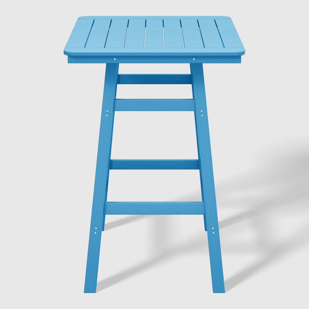 Malibu 30" Square Outdoor Patio Bistro Bar Table With Umbrella Hole