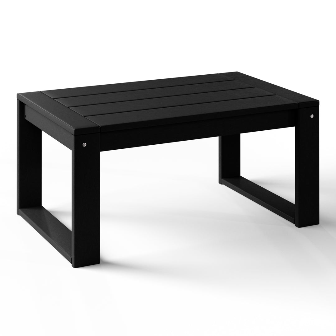 Modern Outdoor HDPE Rectangle Patio Coffee Table