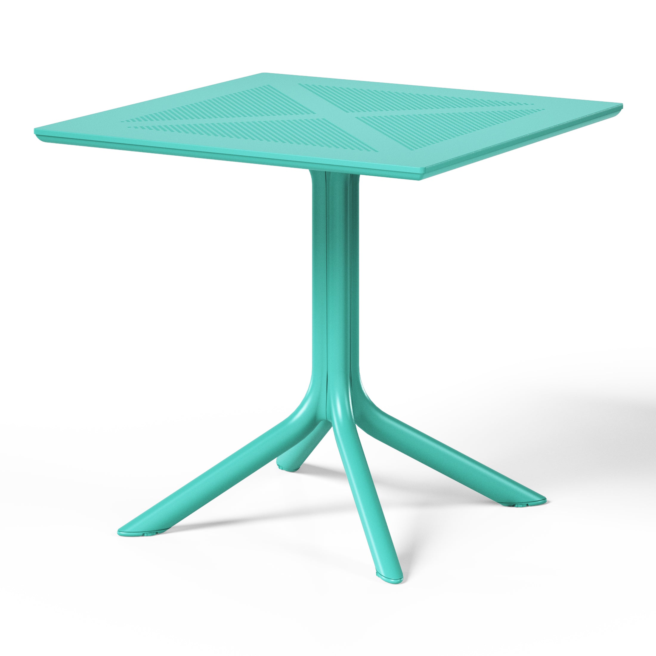Playa 31.5" Square Plastic Outdoor Patio Dining Table for 4