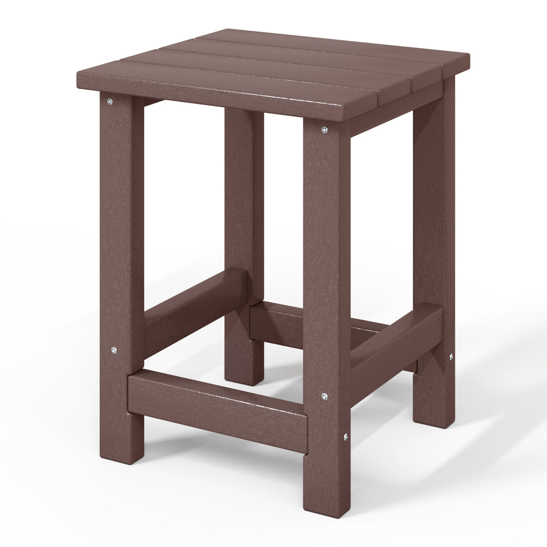 Malibu Kids Outdoor Patio Furniture HDPE Adirondack Square Side Table