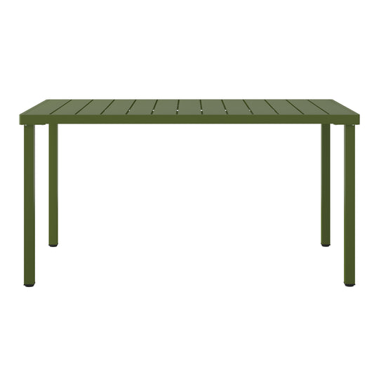 Playa 59" Iron Metal Outdoor Rectangular Patio Dining Table For 6