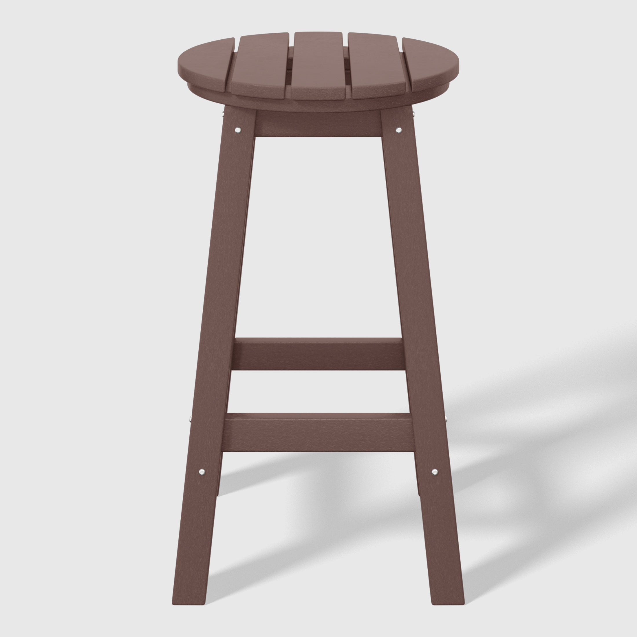 Malibu 24" HDPE Outdoor Patio Round Counter Height Bar Stool Set of 2