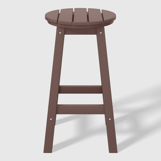 Malibu 24" HDPE Outdoor Patio Round Counter Height Bar Stool