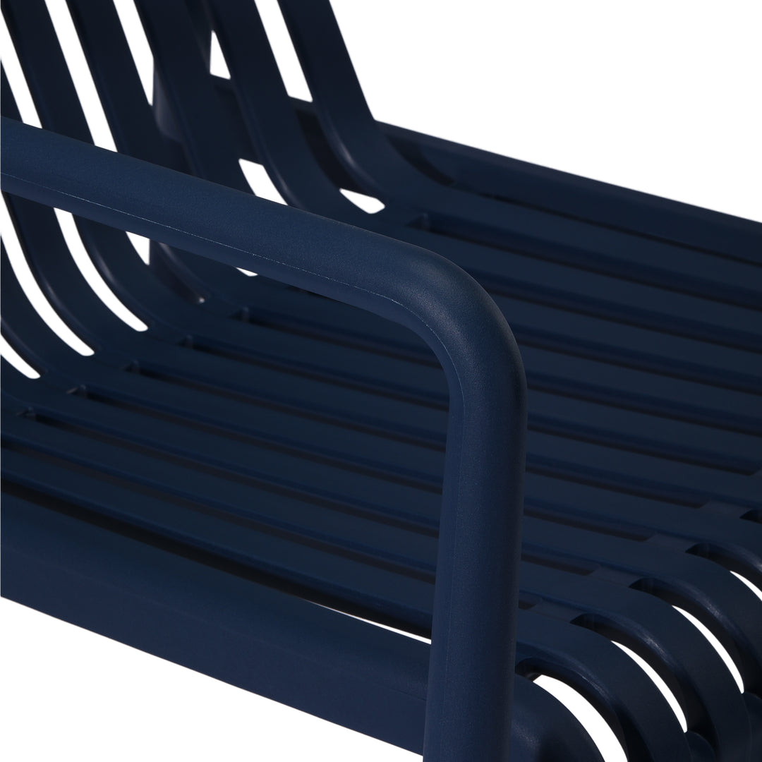 Playa Outdoor Modern Stackable Plastic Patio Club Armchairs (Set of 2)