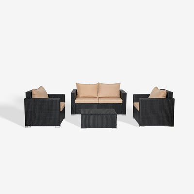 Bronklyn 4-Piece Modern Patio Conversation Sofa Set
