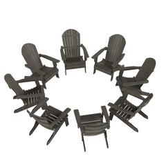 Tuscany Outdoor Folding Adirondack Seashell Chair (Set of 8)