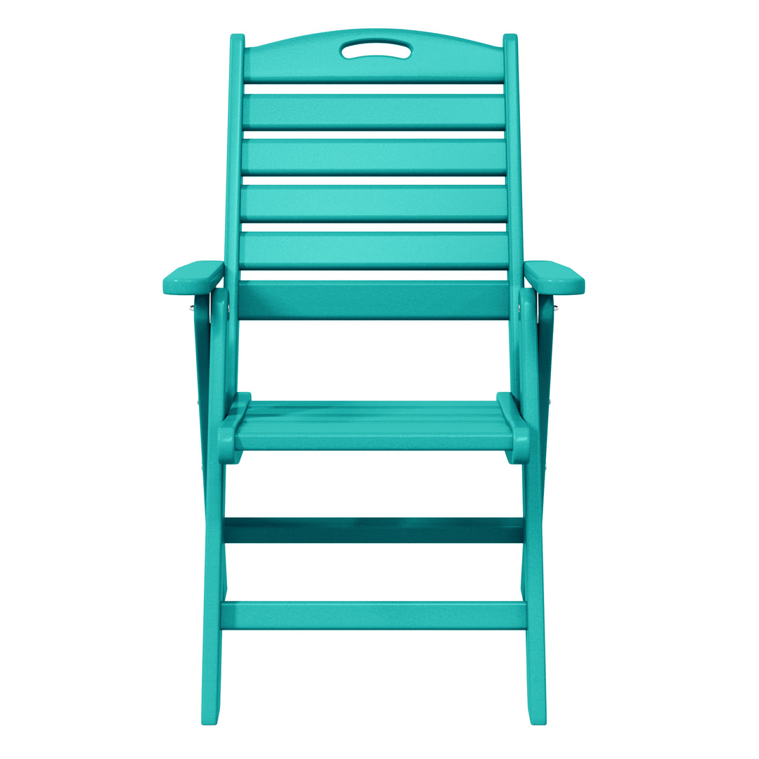 Malibu HDPE Adjustable Highback Folding Patio Dining Chair
