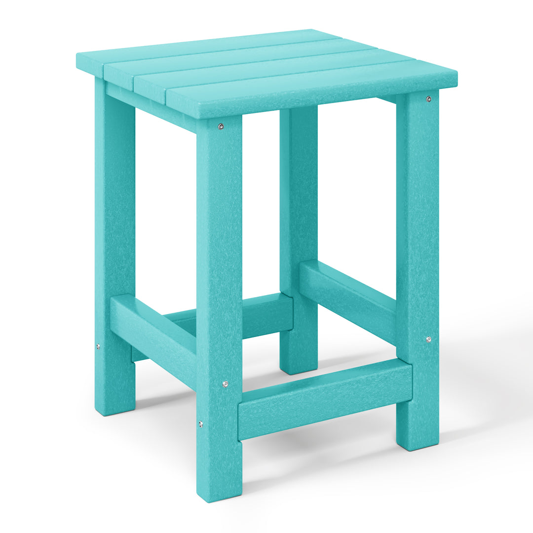 Malibu Kids Outdoor Patio Furniture HDPE Adirondack Square Side Table