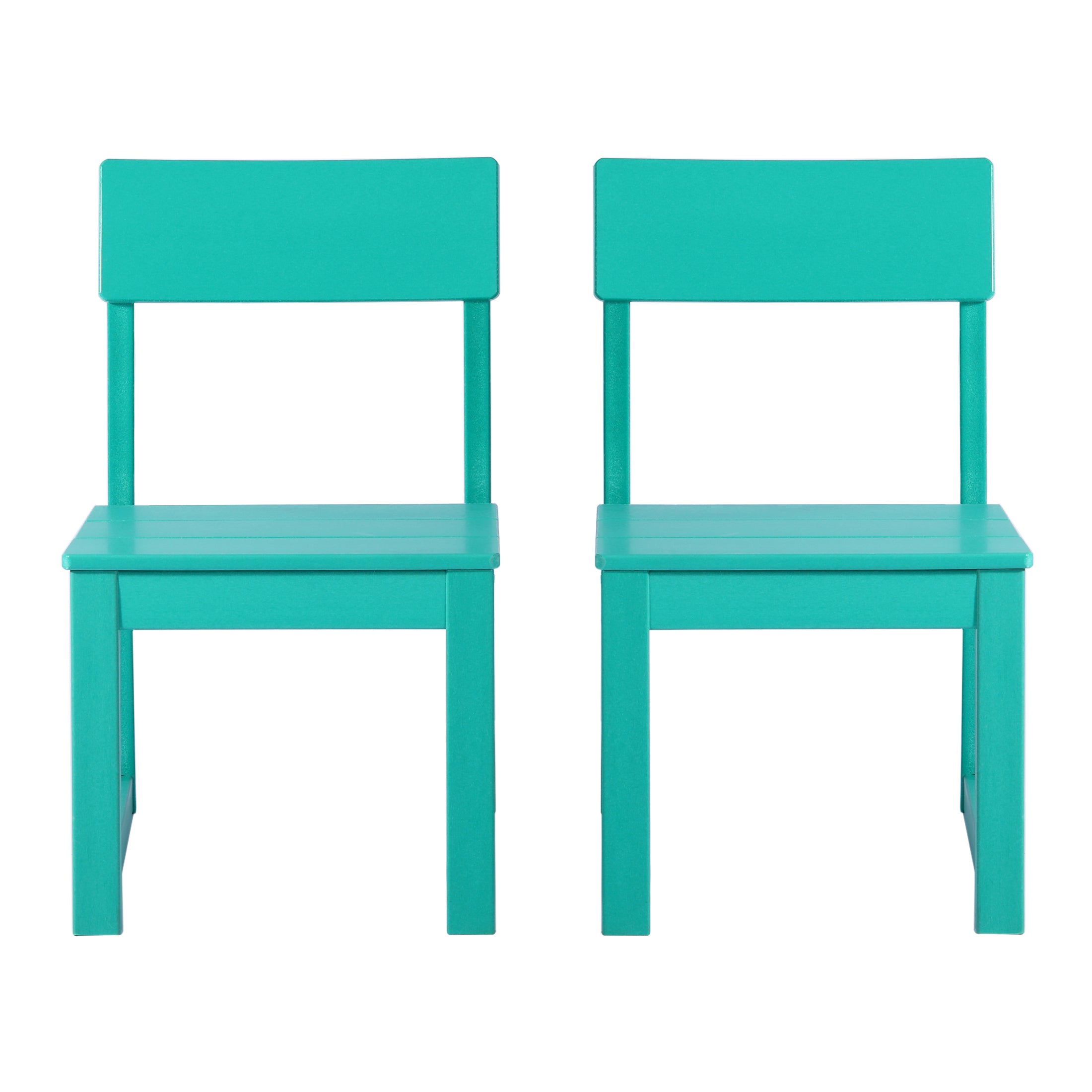 Paloma Modern HDPE Outdoor Armless Patio Dining Chairs (Set of 2)