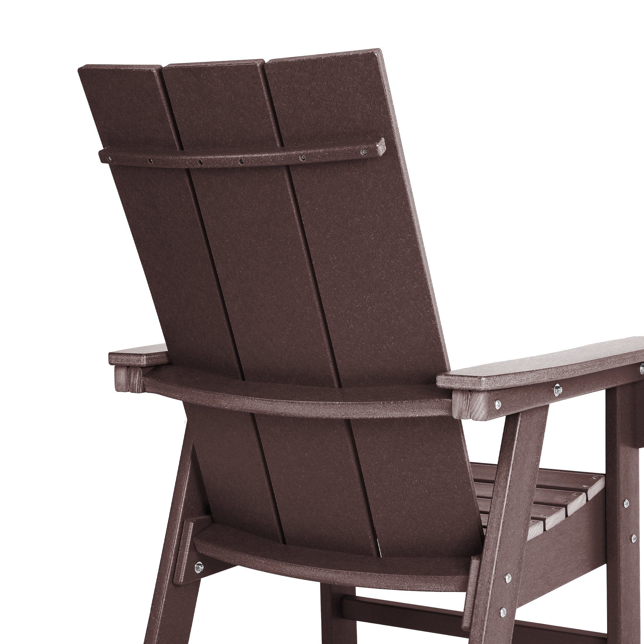 Ashore Outdoor Patio HDPE Plastic Modern Adirondack Dining Chairs (Set of 2)