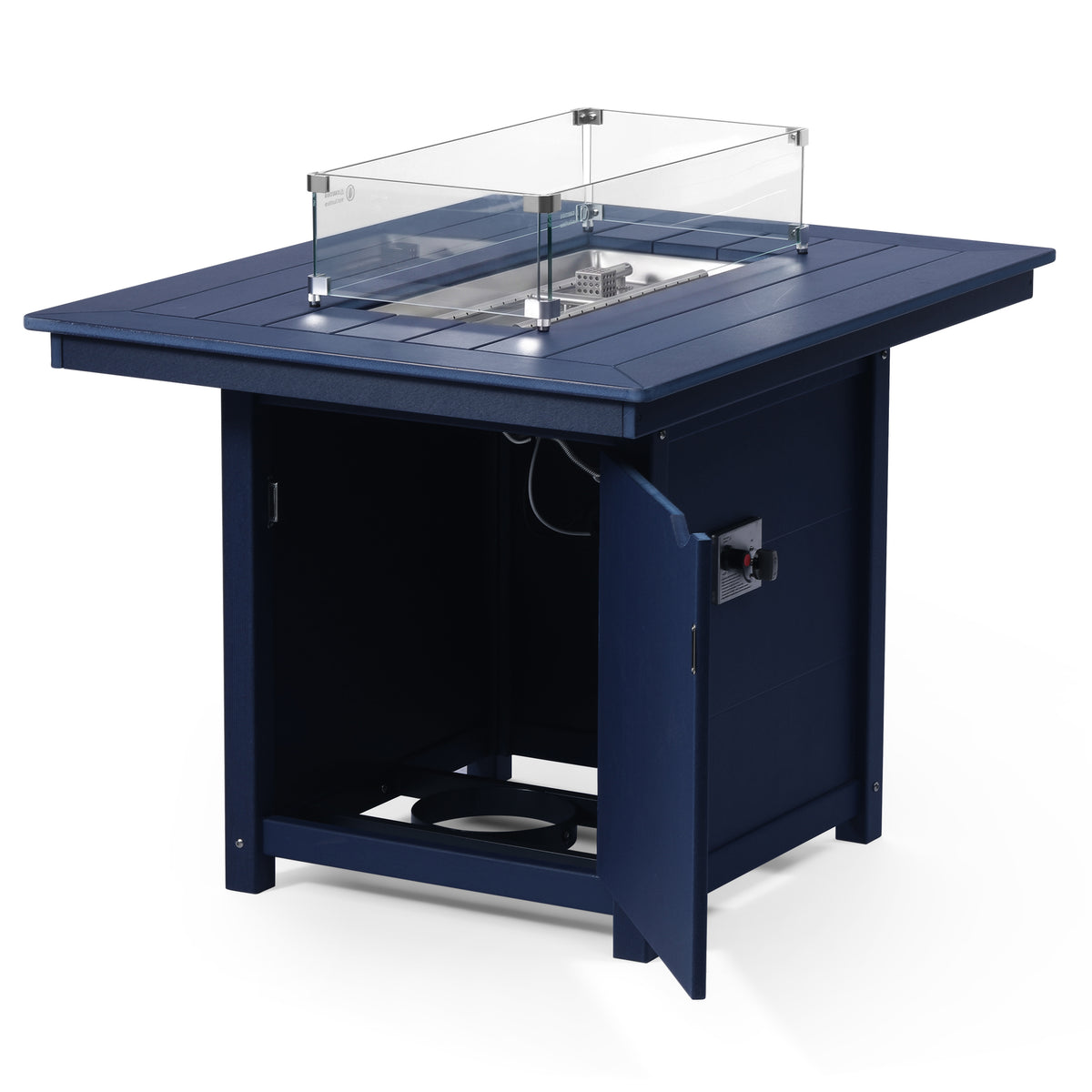 Helios 46" Modern Outdoor Patio Gas Propane Rectangular Fire Pit Table