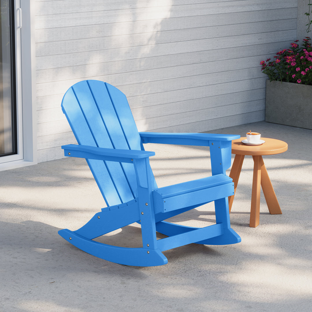 Malibu Westintrends Outdoor / Patio Poly Adirondack rocking chair