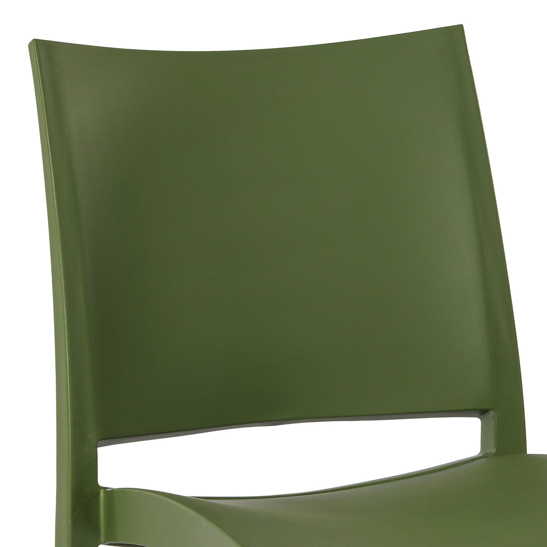 Playa Modern Polypropylene Stackable Plastic Patio Dining Chair (Set of 2)