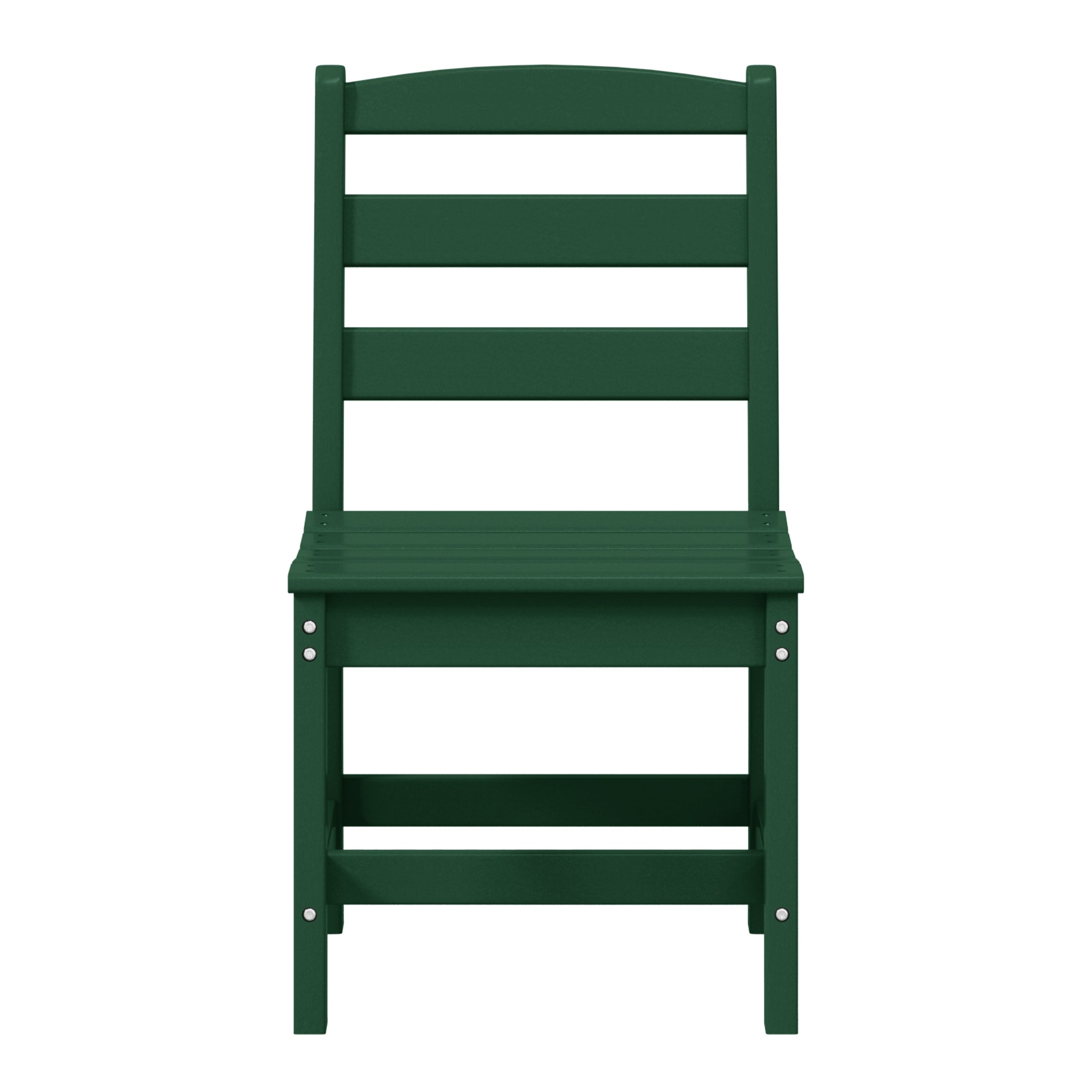 Ashore Outdoor HDPE Patio Classic Armless Dining Side Chair