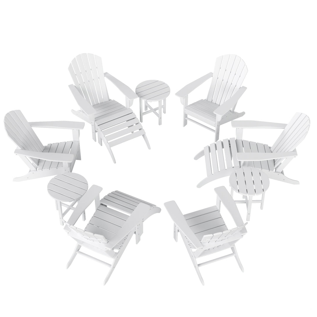 Dylan 12-Piece Outdoor Adirondack Chair With Ottoman And Side Table