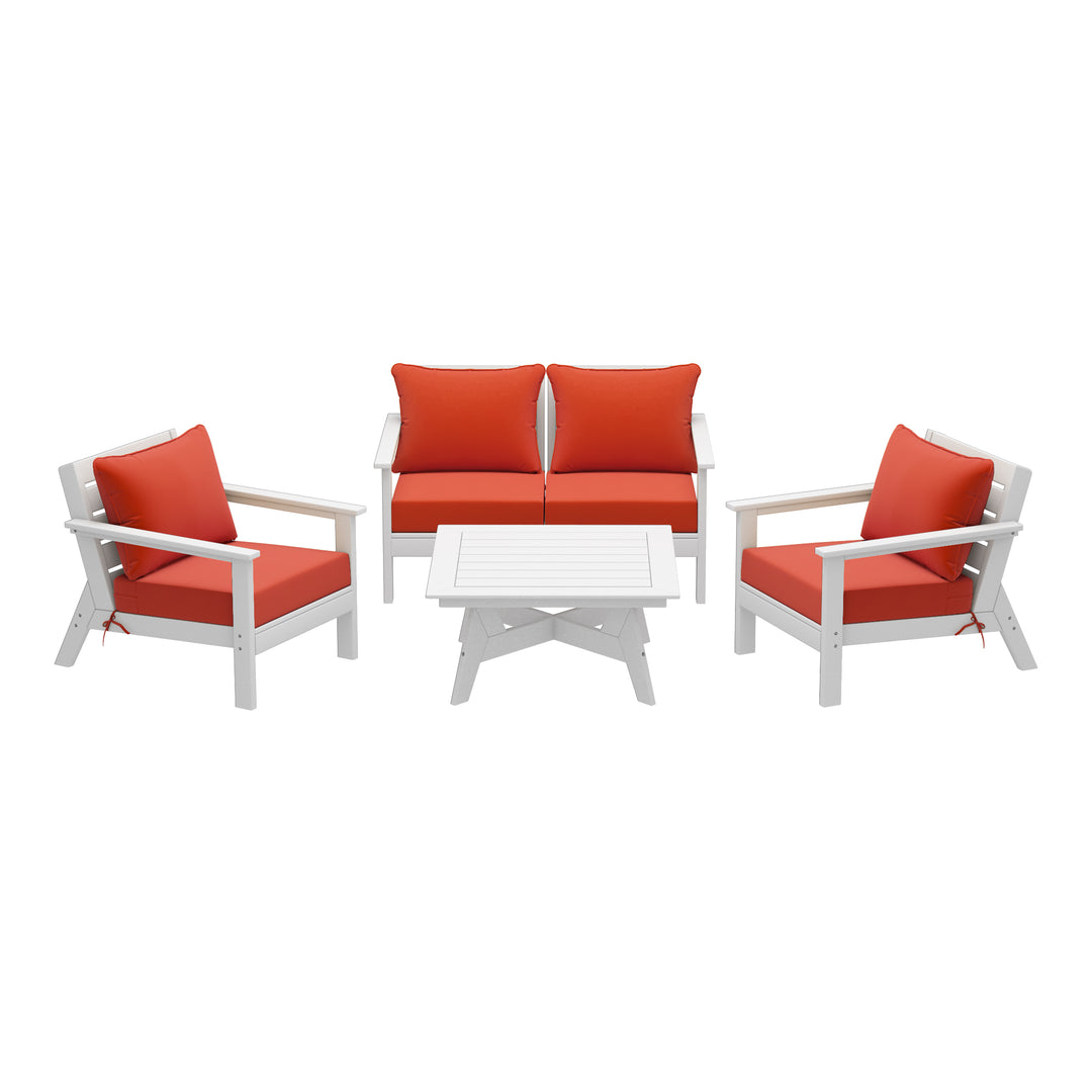 Avalon Outdoor 5-Piece Modular Sectional Patio Furniture Sofa Set