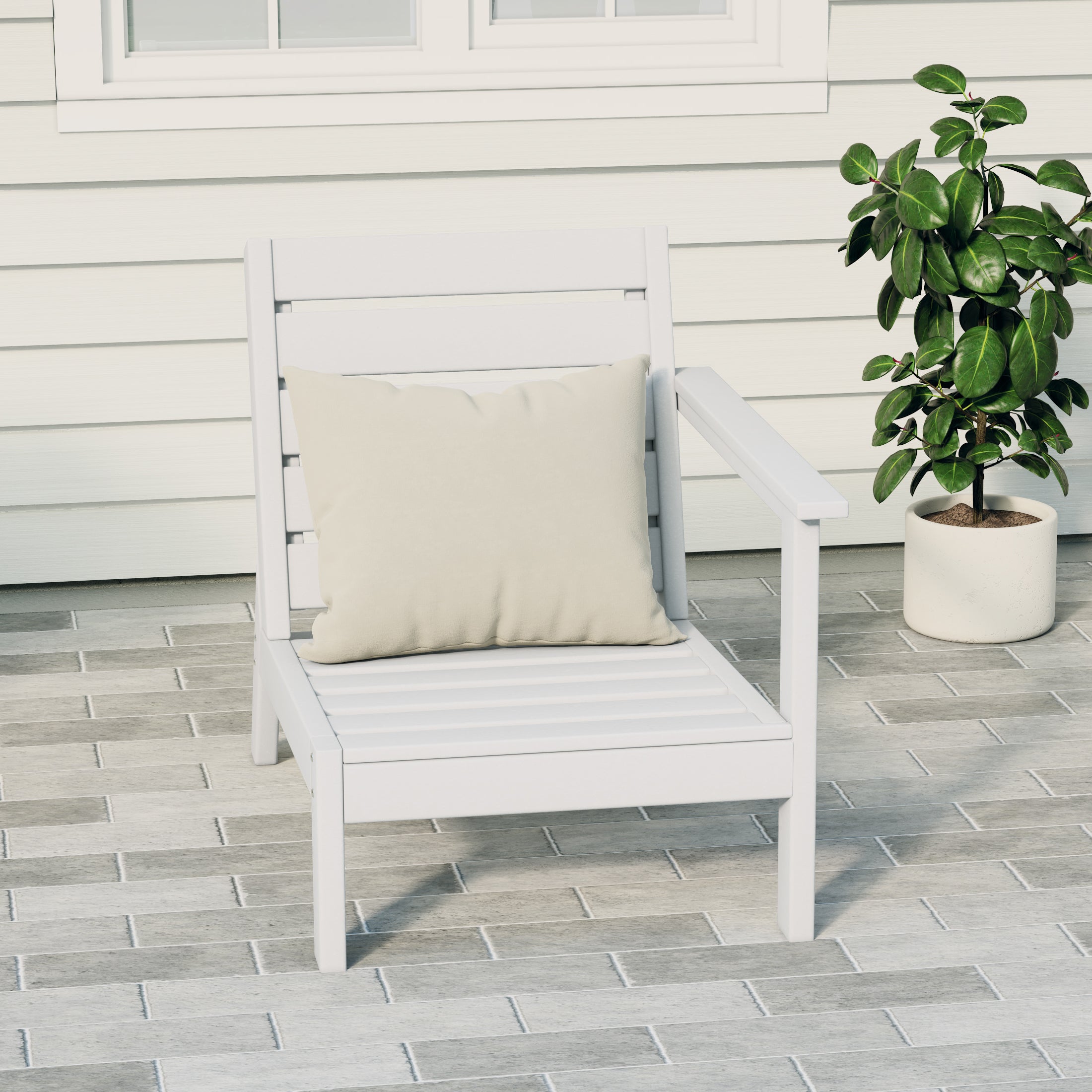 Avalon Outdoor Patio HDPE Right Arm Facing Deep Seating Corner Chair