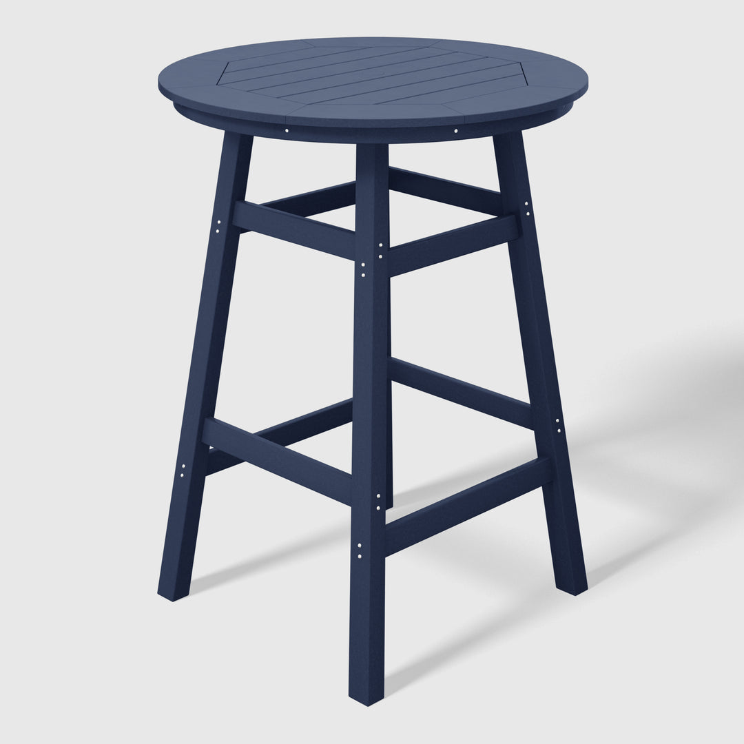 Malibu Outdoor 35" HDPE Round Patio Bar Height Table