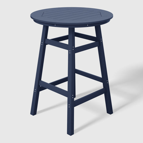 Malibu Outdoor 35" HDPE Round Patio Bar Height Table