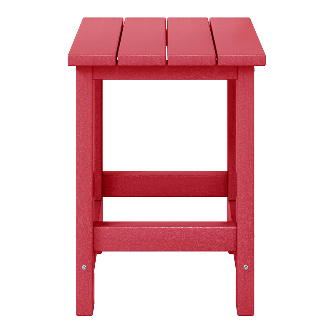 Malibu Kids Outdoor Patio Furniture HDPE Adirondack Square Side Table
