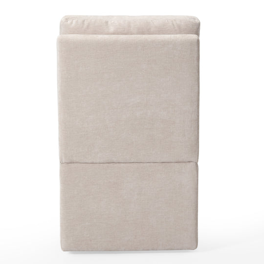 Soho Modern Upholstered Chenille Armless Dining Chairs With Casters