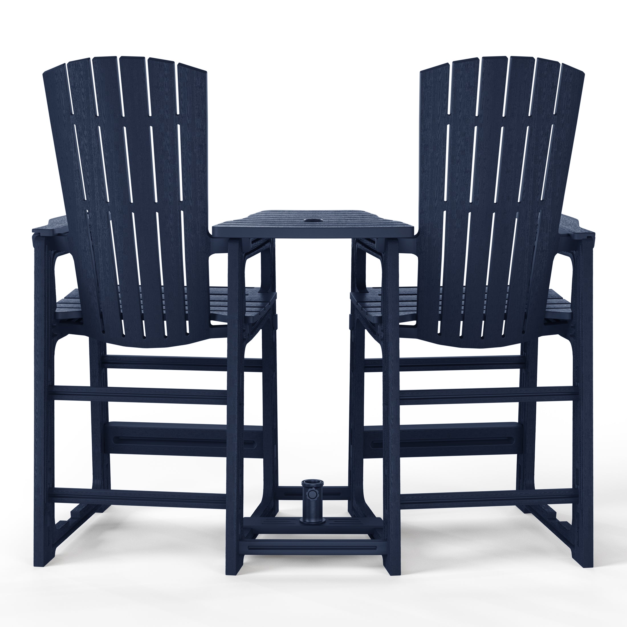 Azura Outdoor Tall Adirondack Chairs With Connecting Table Tray (Set of 2)