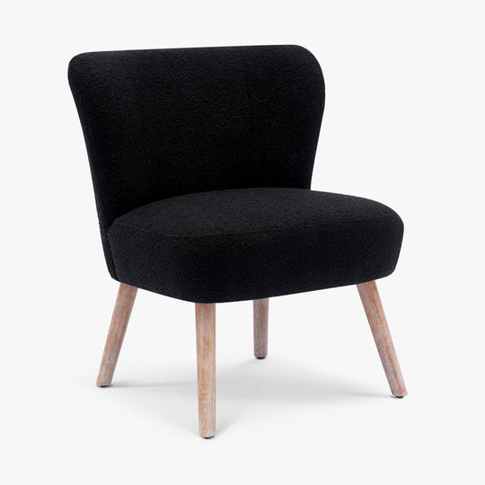 Genevieve 25" Wide Upholstered Boucle Accent Chairs Set of Two