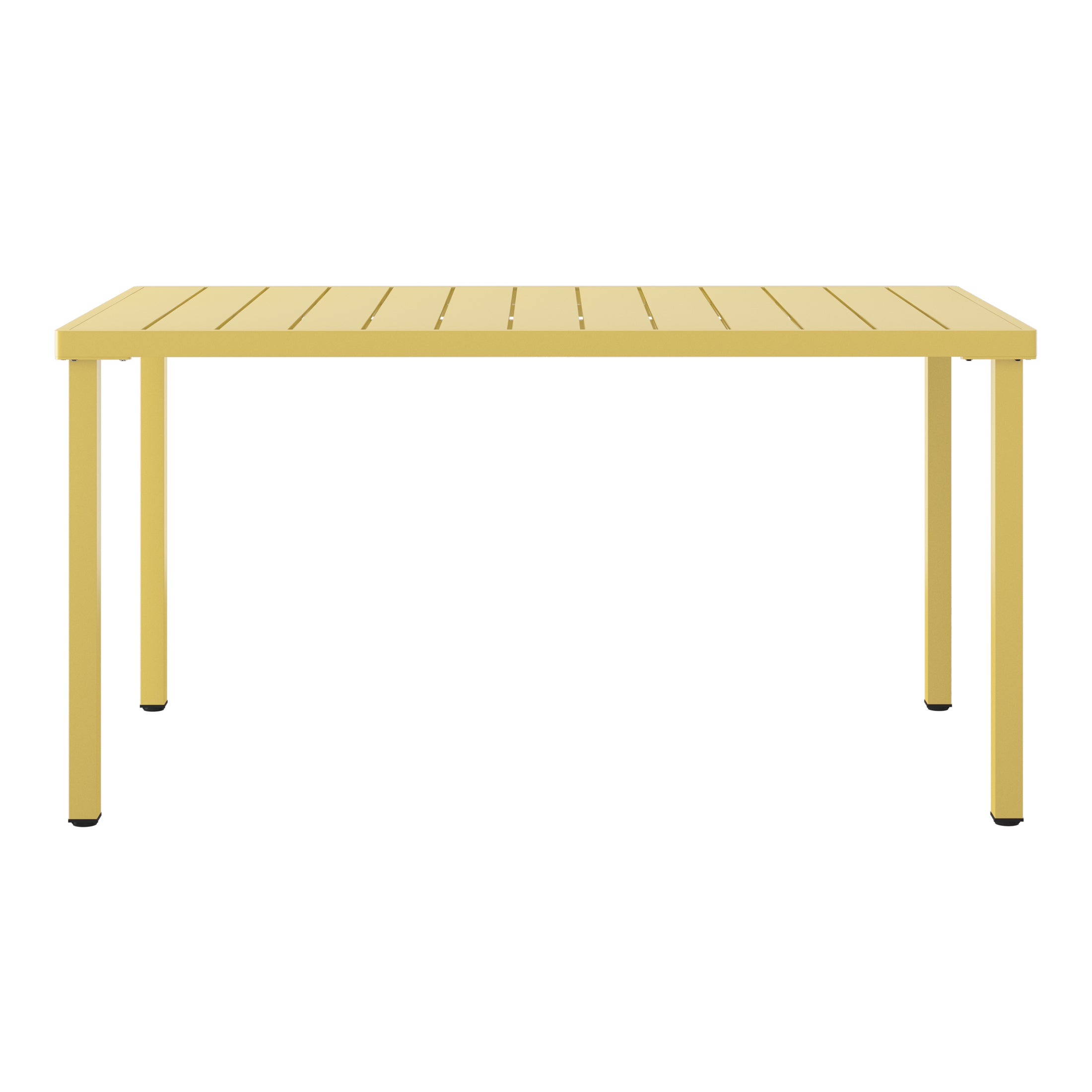 Playa 59" Iron Metal Outdoor Rectangular Patio Dining Table For 6
