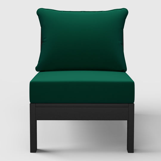 Avalon Outdoor HDPE Deep Seating Modular Armless Patio Chair with Patio Cushions