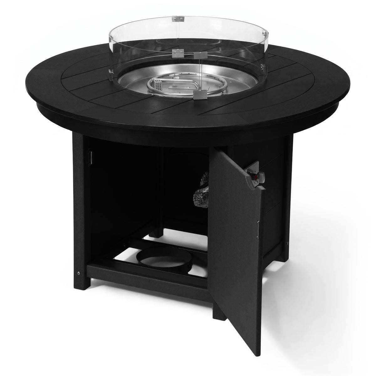 Helios 47" Modern Outdoor Patio Propane Gas Round Fire Pit Table