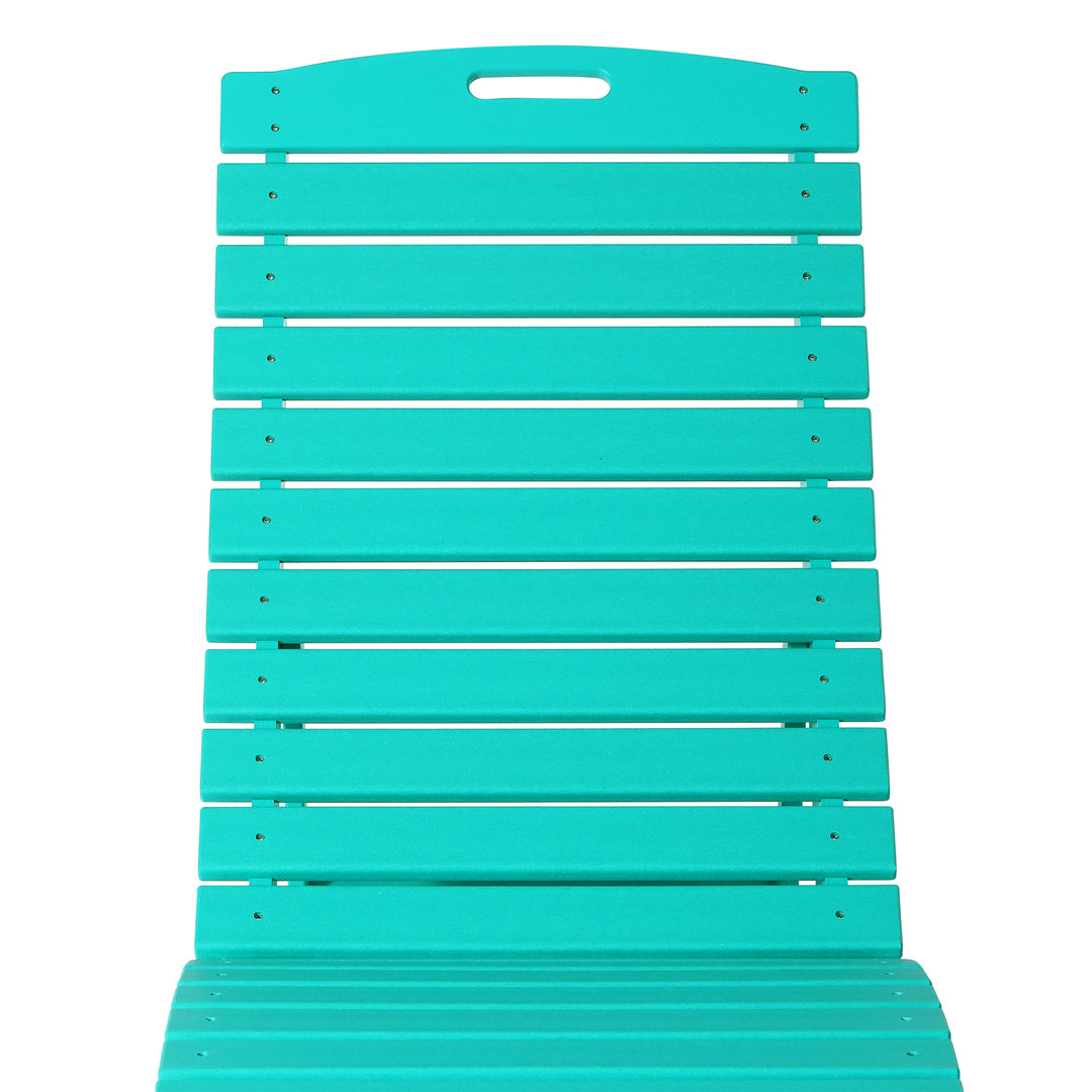 Outdoor HDPE In-Pool Patio Chaise Lounge Chair With Wheels