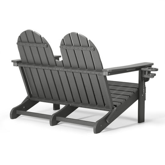St. Augustine Outdoor Patio 49" HDPE Folding Adirondack Garden Bench