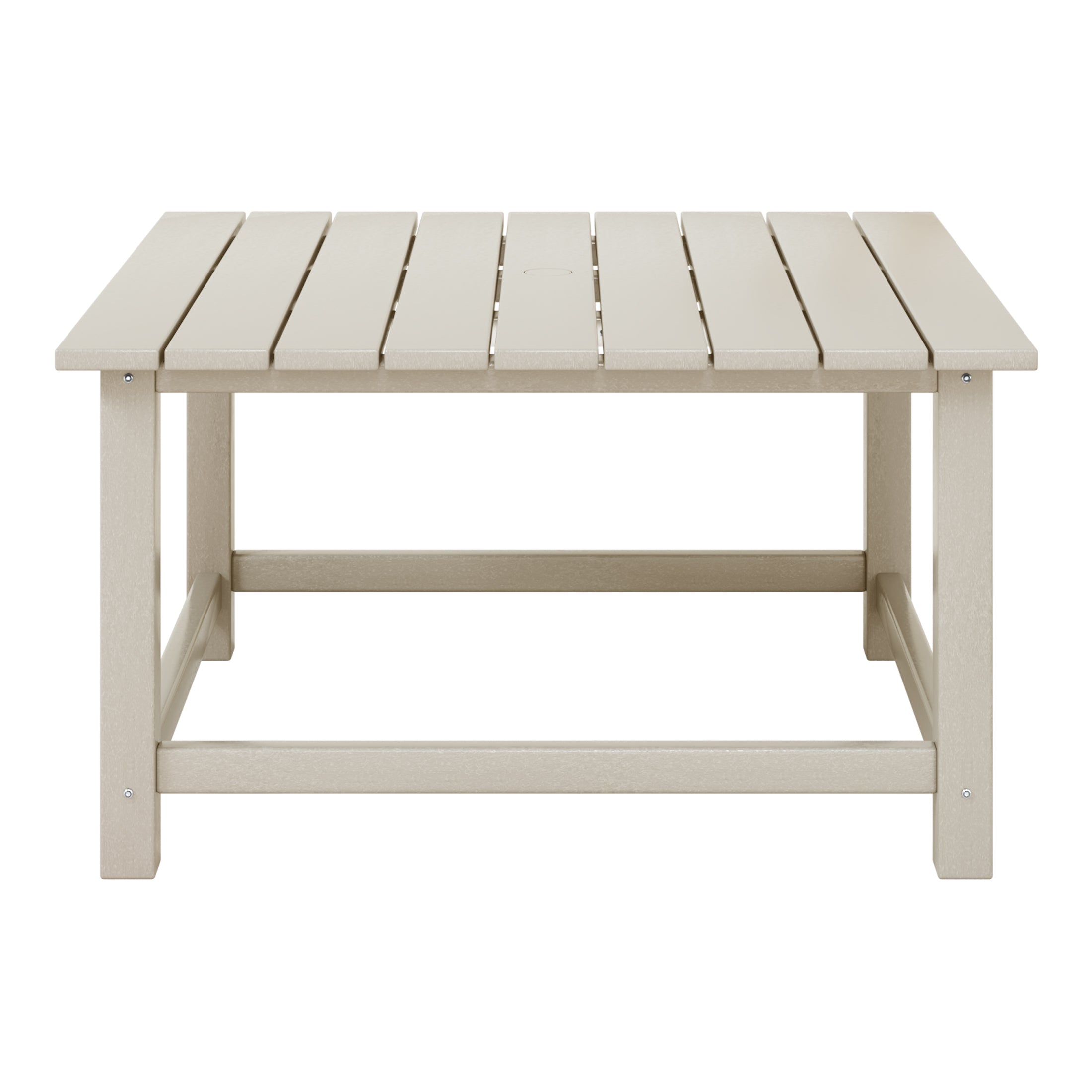 Malibu Low Outdoor HDPE Square Patio Coffee Table