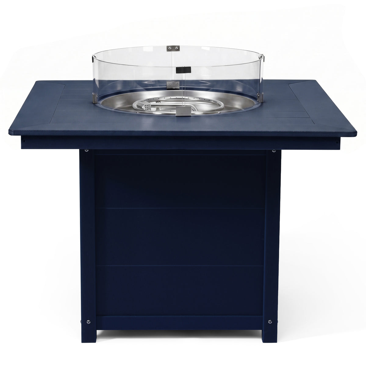 Helios Modern Outdoor Patio Propane 42" Square Fire Pit Table