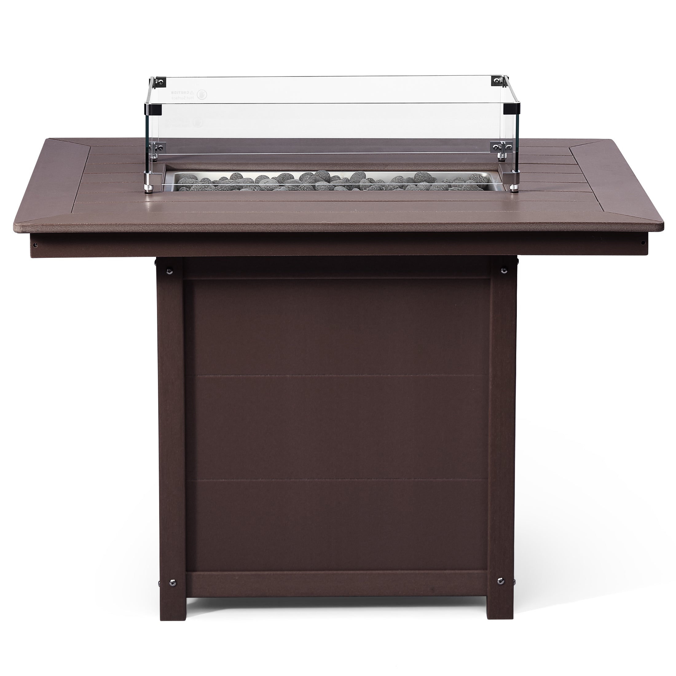 Helios 46" Modern Outdoor Patio Gas Propane Rectangular Fire Pit Table