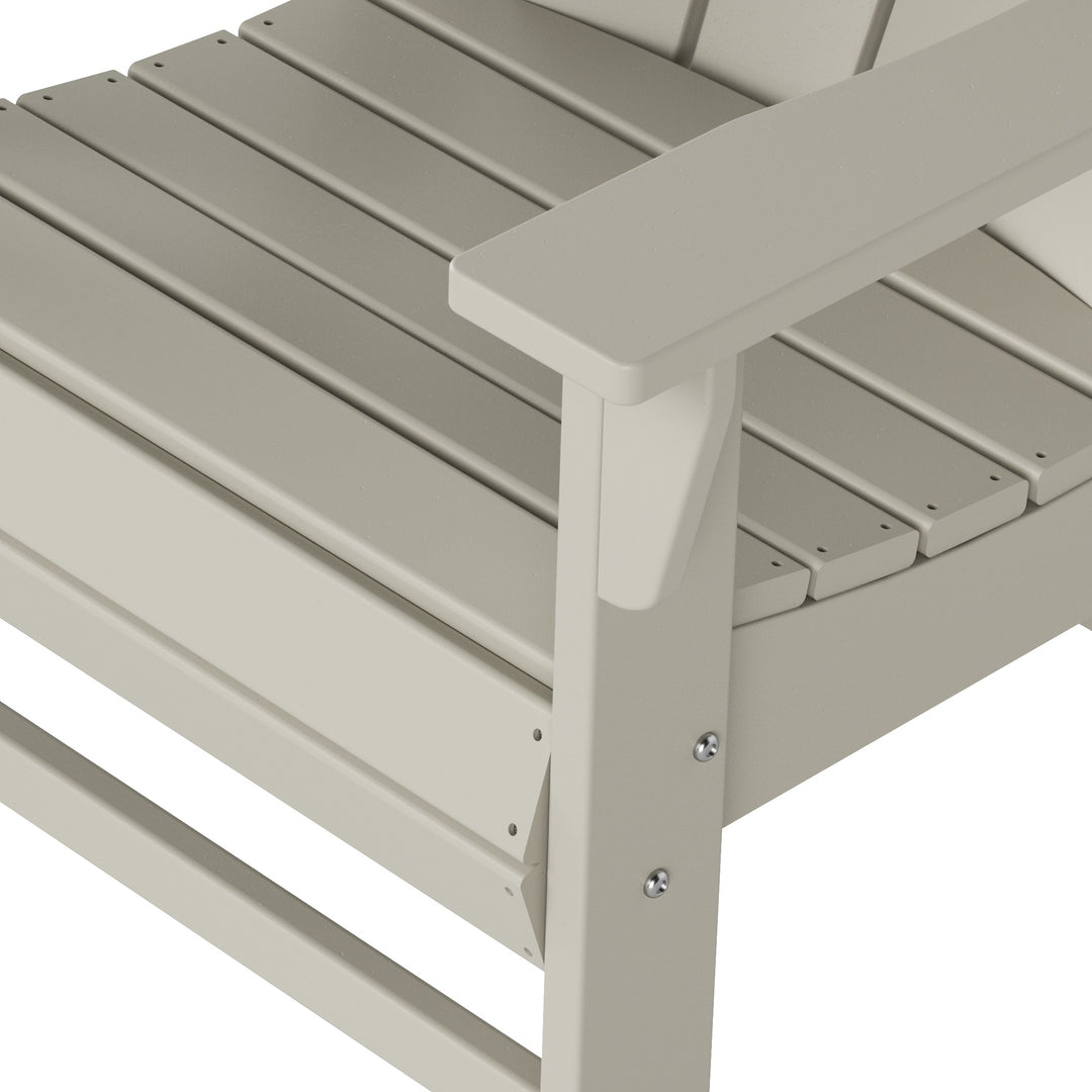 Malibu 5 Piece Outdoor Patio Dining Round Table and Curved Back Armchair Set