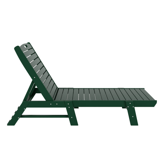 Malibu Adirondack Outdoor Patio Armless Chaise Lounge