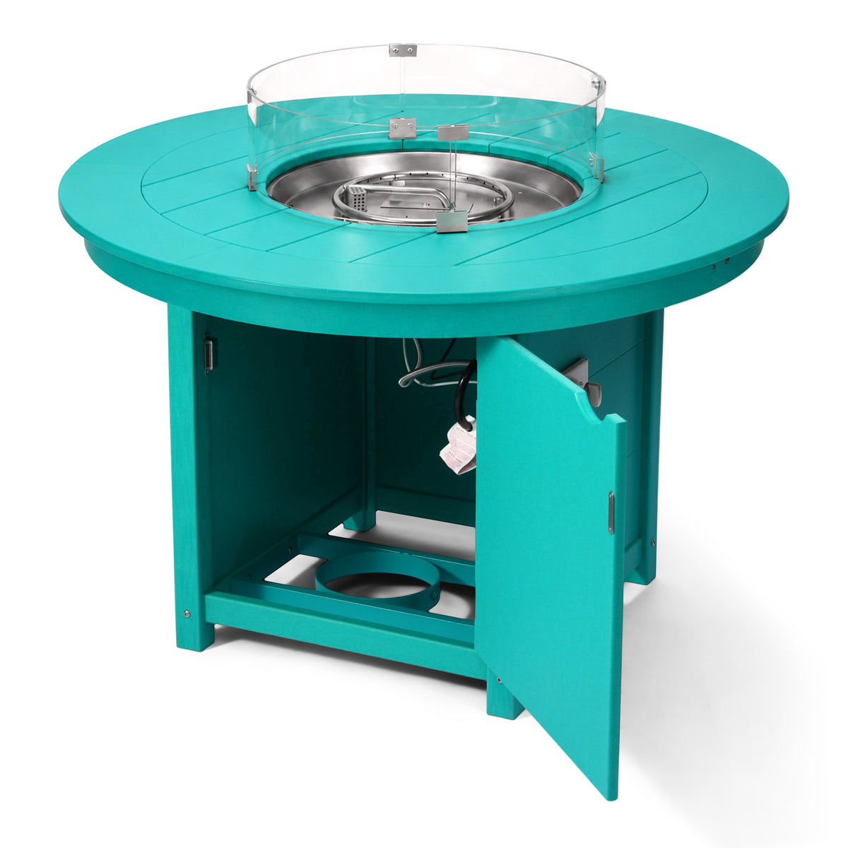 Helios 47" Modern Outdoor Patio Propane Gas Round Fire Pit Table