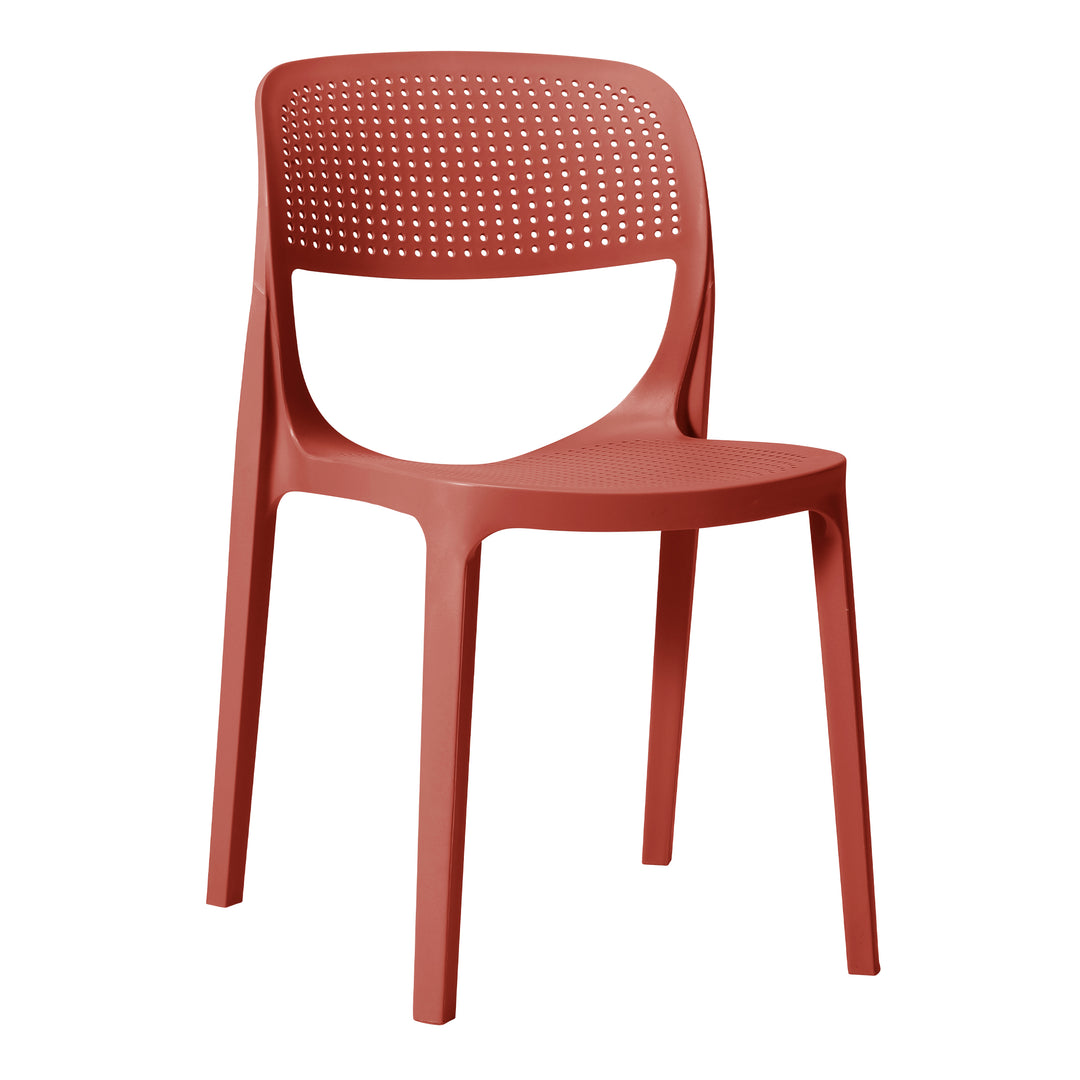 Playa Modern Stackable Plastic Resin Patio Dining Side Chair (Set of 2)