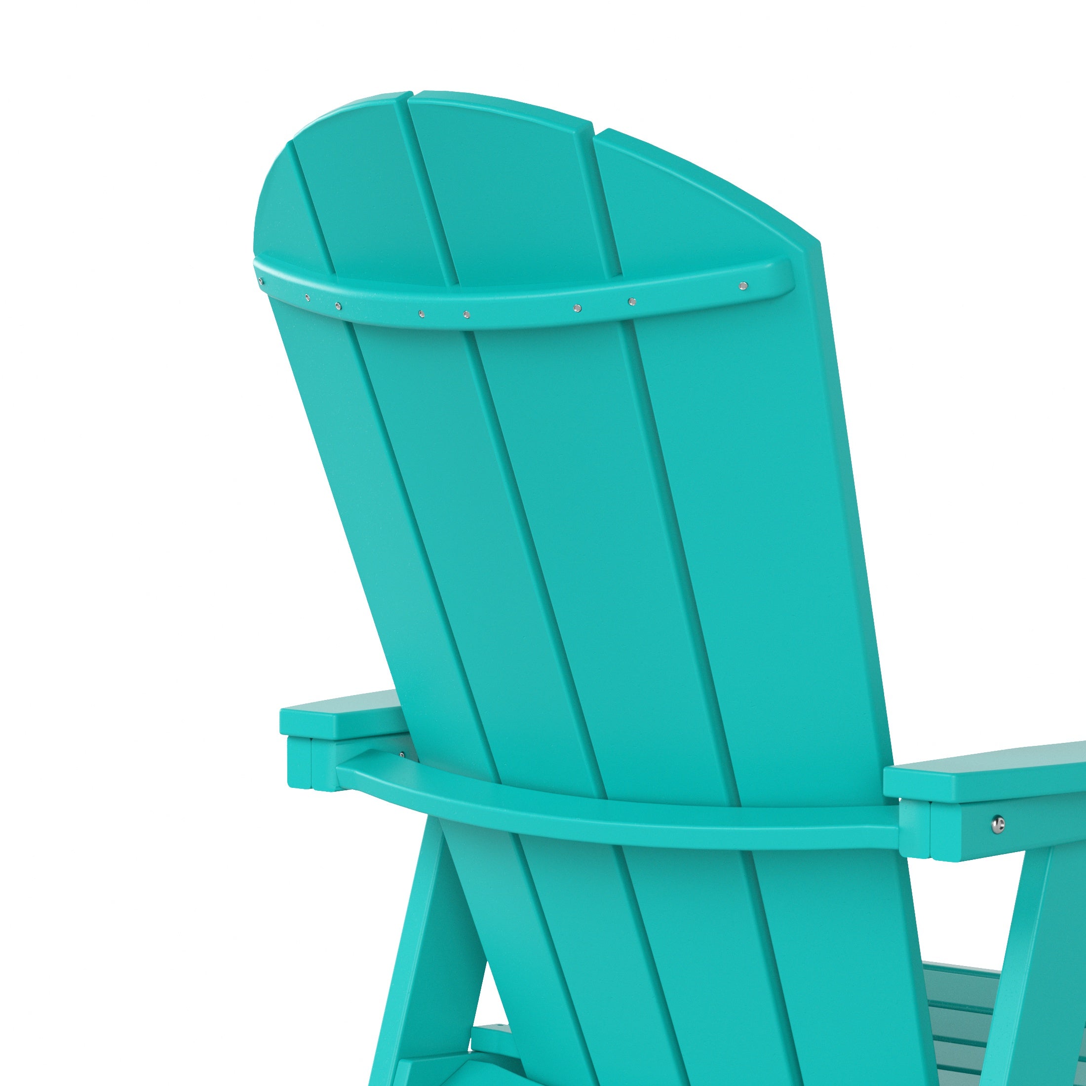 Malibu 7 Piece Outdoor Patio Dining Table and Adirondack Armchair Set
