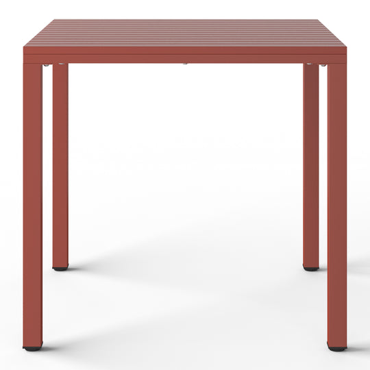 Playa 31.5" Iron Metal Frame Outdoor Square Patio Dining Table