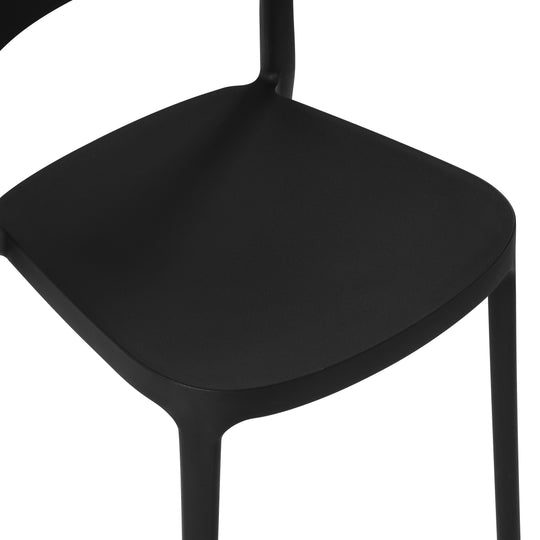 Playa stackable dining chair in Black, view 5