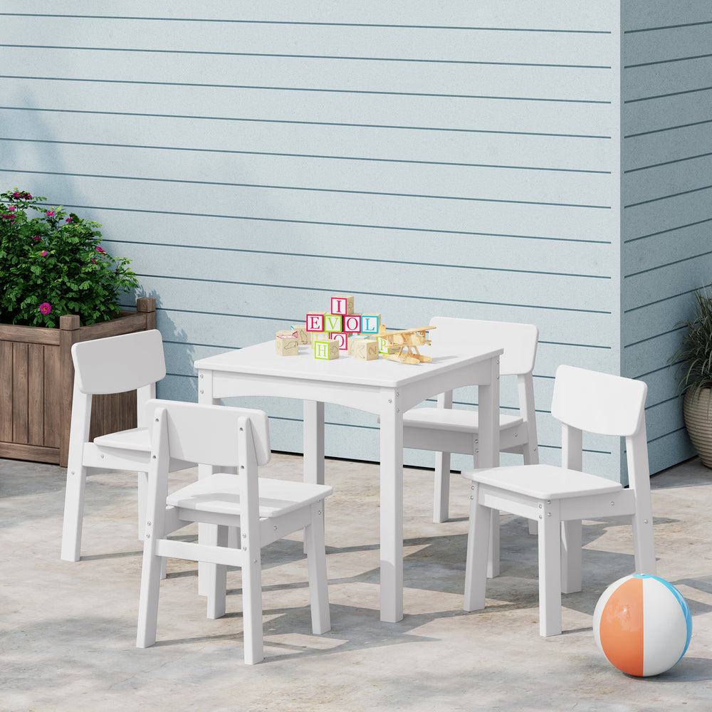 Treehouse Kids 5-Piece Modern HDPE Dining Table and Chairs Set
