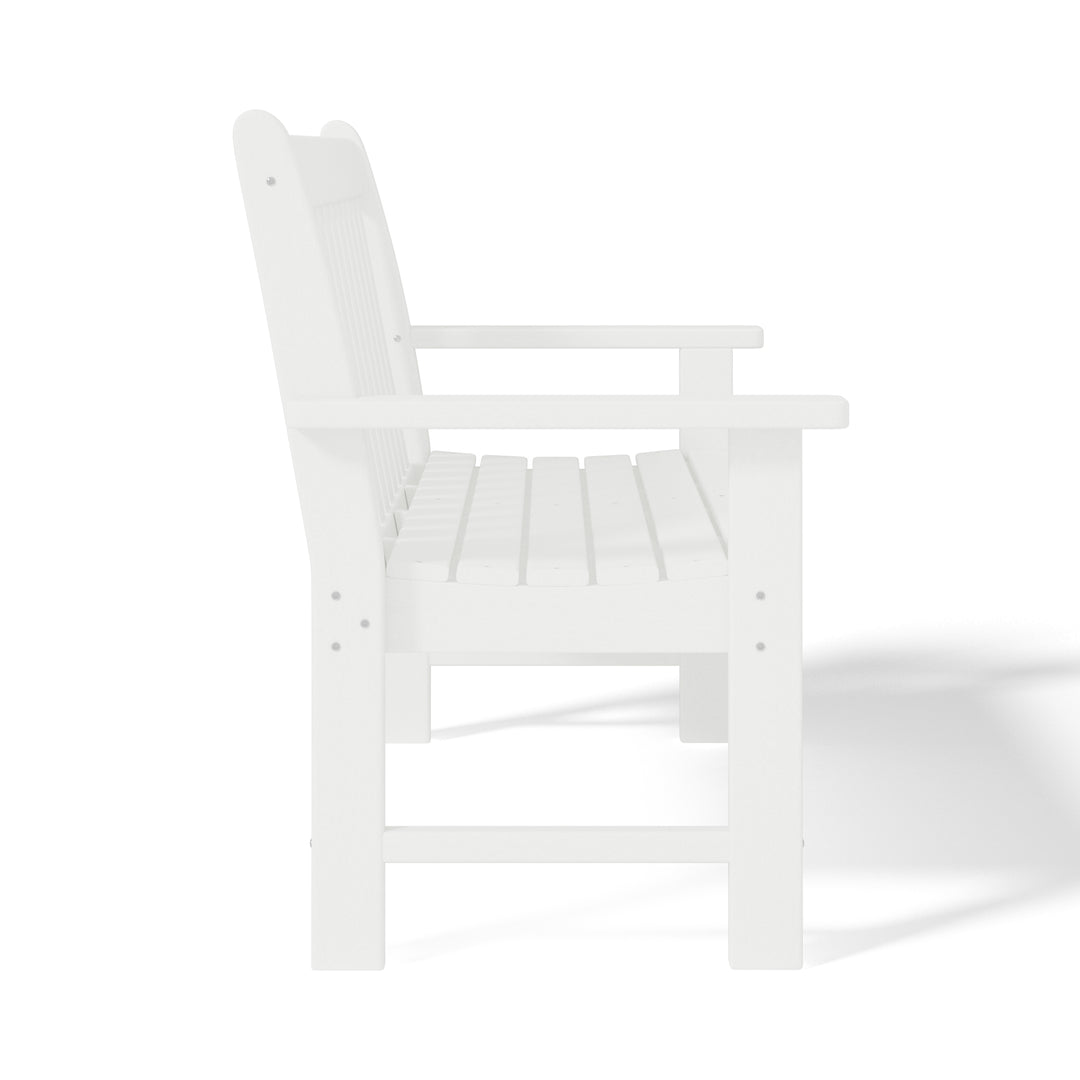 Malibu Outdoor 2-Person All-Weather HDPE Front Porch Garden Bench
